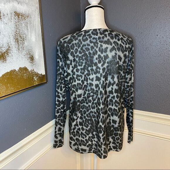 M Magaschoni Leopard Print Cashmere Sweater - Picture 7 of 11